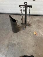 Haartsel met kolenkit, Huis en Inrichting, Haarden, Ophalen, Zo goed als nieuw, Vrijstaande haard, Elektrische haard