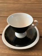 Wunsiedel Bavaria zwart/creme kop en schotel, Antiek en Kunst, Antiek | Servies los, Ophalen of Verzenden