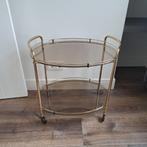 Barchart messing trolley, Huis en Inrichting, Tafels | Bijzettafels, Ophalen, Gebruikt, 60 cm of meer, Rechthoekig