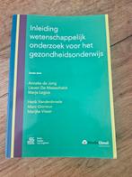 Inleiding wetenschappelijk onderzoek voor het gezondheidsond, Ophalen of Verzenden, Nieuw, Marc Glorieux; Anneke de Jong; Lieven De Maesschalck; Marijke...
