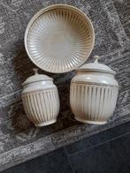 Fruitschaal set 2 voorraadpotten vintage, Huis en Inrichting, Woonaccessoires | Schalen en Manden, Ophalen of Verzenden, Rond
