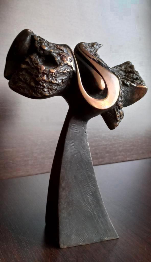 Abstract massief brons beeld Mia Moreaux, Antiek en Kunst, Antiek | Koper en Brons, Brons, Ophalen of Verzenden