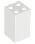 lego pilaren 2x2x3 wit (19), Nieuw, Verzenden, Losse stenen