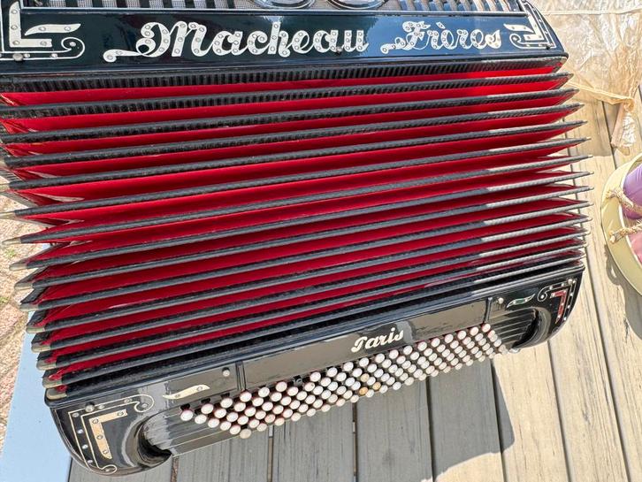 Macheau Frères Paris Accordeon, Muziek en Instrumenten, Accordeons, Gebruikt, Knopaccordeon, Overige formaten, Overige merken