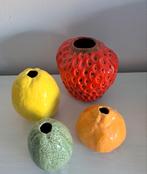 Te koop: 4 leuke fruitvaasjes!, Huis en Inrichting, Woonaccessoires | Vazen, Ophalen, Overige kleuren, Minder dan 50 cm, Glas