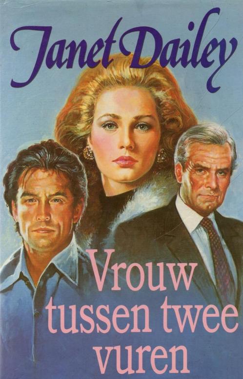 Vrouw Tussen Twee Vuren - Janet Dailey BOEK 9789067902625, Boeken, Romans, Gelezen, Nederland, Ophalen of Verzenden