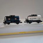 Minitrix 15625 NS set van 2 ketelwagens 'Pieter Bon', Hobby en Vrije tijd, Modeltreinen | N-Spoor, Gelijkstroom, Trix, Ophalen of Verzenden