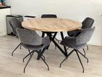 Actie tafels rond 120 130 140 cm rechte rand en facet rand, Ophalen, 100 tot 150 cm, Rond, Zo goed als nieuw