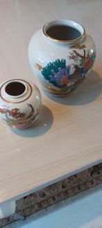 Satsuma porselein pot en vaas met pauw, Ophalen