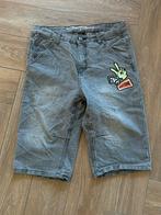 grijze korte spijkerbroek jongens., Broek, Ophalen of Verzenden, Zo goed als nieuw, Jongen
