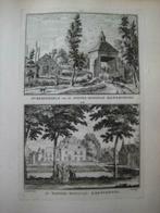107-108 / Blikkenburg & Kersbergen te Zeist gravure 18e eeuw, Ophalen of Verzenden