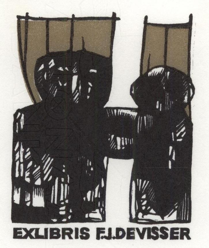 0167 Ex Libris Nederland : Cees Andriessen, z.j., Antiek en Kunst, Kunst | Etsen en Gravures, Verzenden