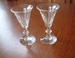 2 gave antieke trompet glazen trompetglas 19de eeuw nr 8, Ophalen of Verzenden