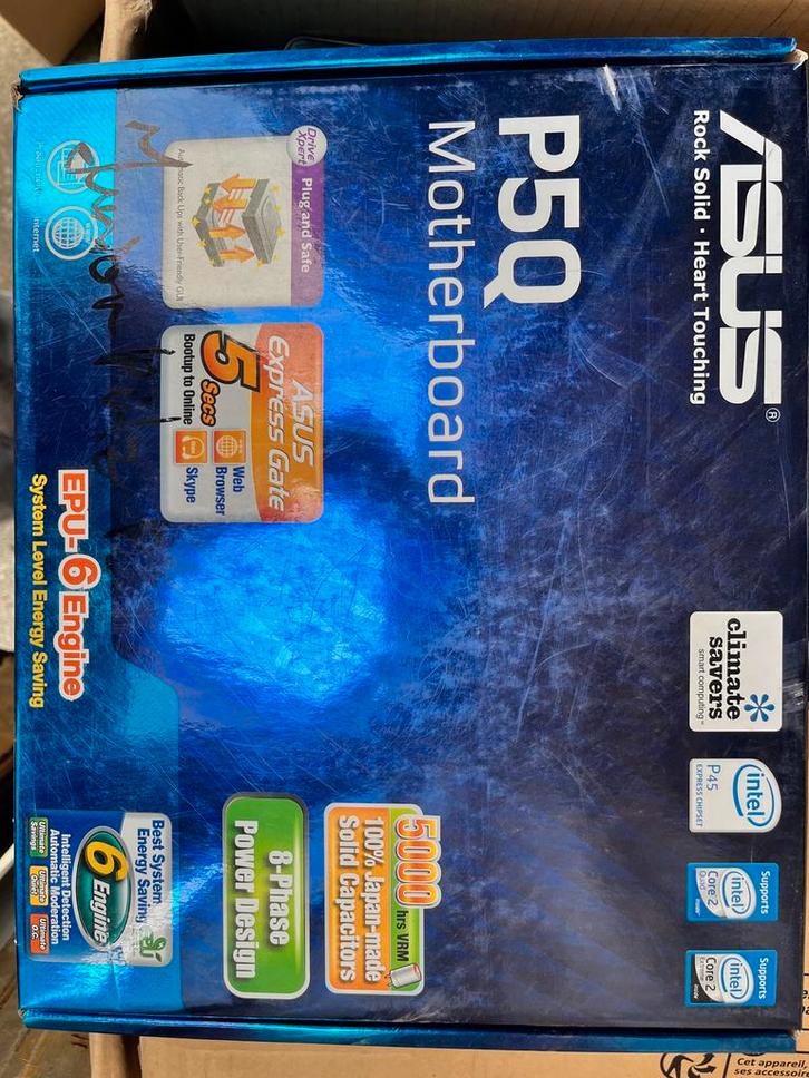 ASUS P5Q Moederbord - LGA775 DDR2, Computers en Software, Moederborden, Nieuw, Intel, DDR2, Ophalen of Verzenden