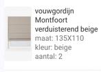 Beige vouwgordijn - verduisterend, Ophalen, 100 tot 150 cm, Beige, Zo goed als nieuw