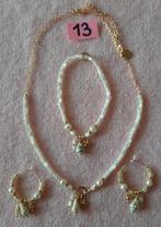 Goudkleurige sieradenset met schelp - Nieuw!, Sieraden, Tassen en Uiterlijk, Kettingen, Ophalen of Verzenden, Nieuw, Goud, Overige materialen