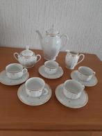 Porseleine espresso/koffie servies met gouden rand, Antiek en Kunst, Antiek | Servies compleet, Ophalen