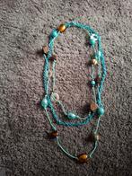 Nieuw ketting kraaltjes Blauw & Bruin, Ophalen of Verzenden, Nieuw, Blauw, Overige materialen