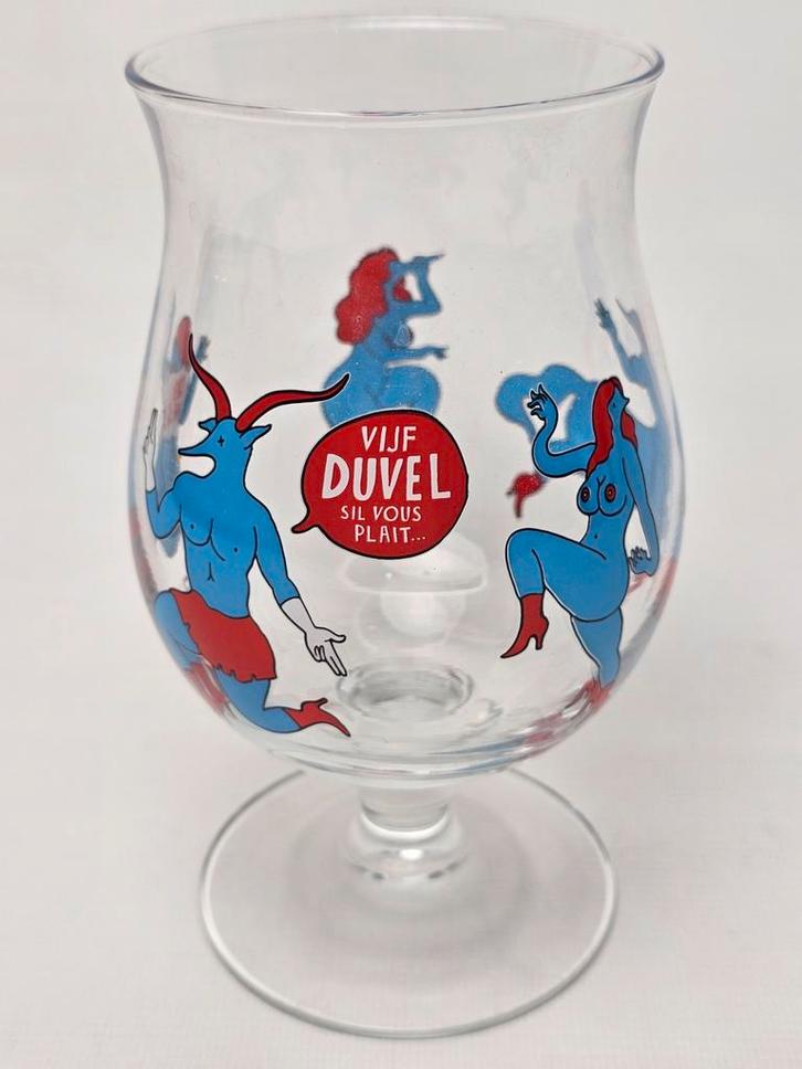 # Duvel Bierglas Glas - Limited Edition Piet Parra Design, Verzamelen, Glas en Borrelglaasjes, Zo goed als nieuw, Bierglas, Ophalen of Verzenden