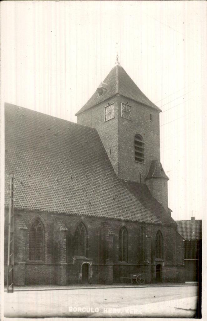 Borculo - Hervormde Kerk - Toren, Verzamelen, Ansichtkaarten | Nederland, Ongelopen, Gelderland, Voor 1920, Ophalen of Verzenden