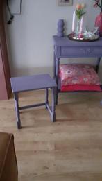 Paars Bijzettafeltje krijtverf van Annie Sloan, Ophalen of Verzenden, Hout