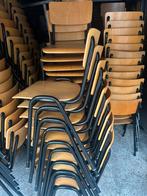 Partij vintage retro horeca kantinr zaal stapelstoelen chair, Ophalen of Verzenden, Vijf, Zes of meer stoelen