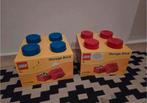 5 Lego Opbergdozen 3 rood 2 blauw Handig en leuk, stapelbaar, Ophalen of Verzenden, Nieuw