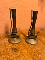 2 antieke POPHYTA Bunsenbranders, messing gas brander., Ophalen of Verzenden