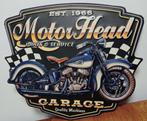 Motor Head Garage relief reclamebord van metaal wandbord