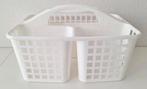Wit kratje met handvat met 3 vakken mandje mandje krat, Fietsen en Brommers, Fietsaccessoires | Fietsmanden, Ophalen of Verzenden