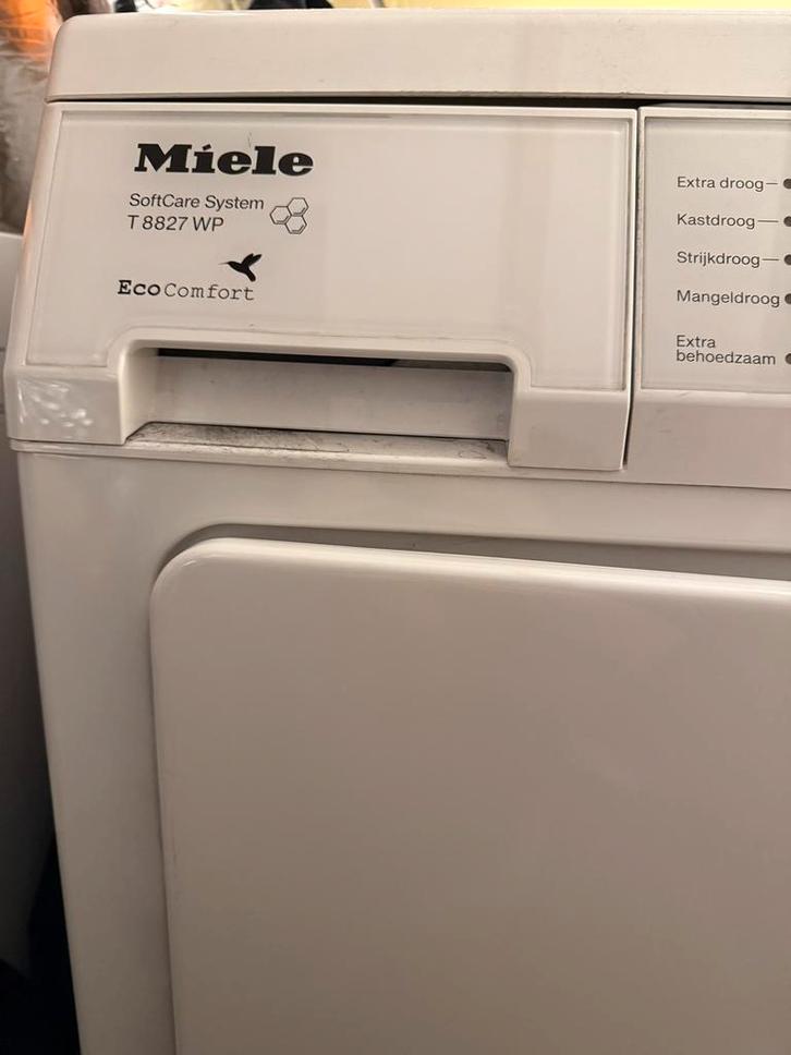 Miele T8827 WP Droger - EcoComfort, Witgoed en Apparatuur, Wasdrogers, Gebruikt, Condens, Voorlader, 6 tot 8 kg, 85 tot 90 cm