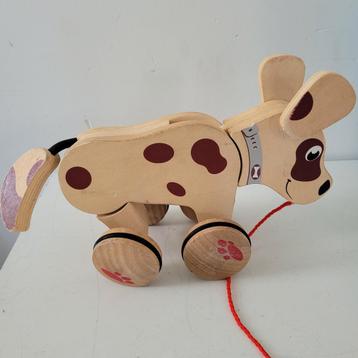 Houten Trek Hond Speelgoed beschikbaar voor biedingen