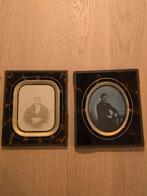2 antieke Daguerreotype - Portret van een man en vrouw €69, Ophalen of Verzenden