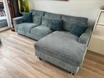 Ribstof hoekbank met chaise longue (loungedeel) te koop!, Ophalen, 250 tot 300 cm, Ribstof, Hoekbank