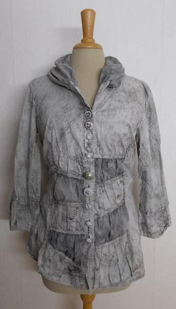 Grijze blouse met mooie knopen van Elisa Cavaletti! M beschikbaar voor biedingen