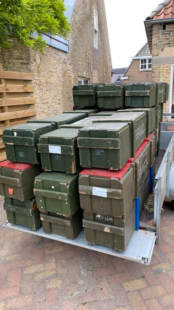 Partij legerkisten 19 stuks, Huis en Inrichting, Kasten | Televisiemeubels, Nieuw, Minder dan 100 cm, 25 tot 50 cm, Ophalen of Verzenden
