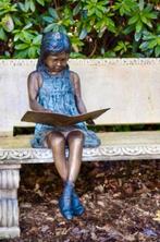 * Bronzen beeld meisje BRONS tuinbeeld modern beelden engel, Tuin en Terras, Tuinbeelden, Nieuw, Ophalen