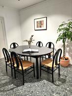 Originele Tissettanta Eetkamerset - 6x stoelen + ronde tafel, Huis en Inrichting, 4 tot 6 stoelen, Ophalen of Verzenden, Zo goed als nieuw