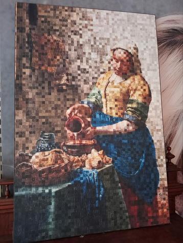 Nieuwe Mondiart pixel schilderij melkmeisje €255