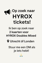 Gezocht: HYROX Utrecht doubles mixed, Tickets en Kaartjes, Evenementen en Festivals, Twee personen