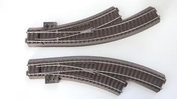 TRIX C-rail gebogen wissels wisselpaar - handbediening beschikbaar voor biedingen