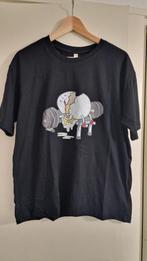 Zwart T-shirt met Grappige Print, Zwart, Ophalen of Verzenden, Generic, Maat 56/58 (XL)