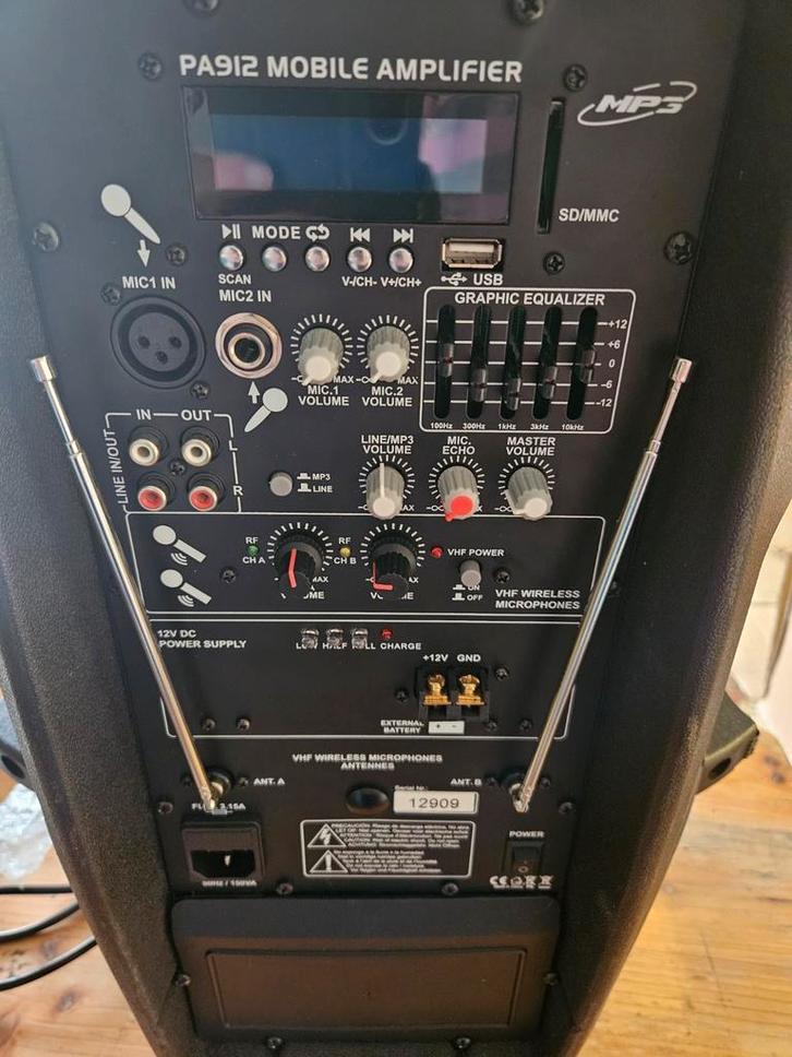 Skytec 500 watt draadloze Geluidsinstallatie Bluetooth, Muziek en Instrumenten, Versterkers | Keyboard, Monitor en PA, Ophalen of Verzenden