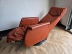 Prominent relaxfauteuil cognac leer, Ophalen of Verzenden, Zo goed als nieuw, 75 tot 100 cm, 50 tot 75 cm