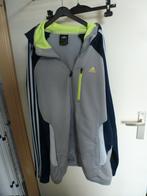 CLIMALITE hoodie vest ADIDAS capuchon L  -GRATIS zend, Maat 52/54 (L), Verzenden, Zo goed als nieuw, Grijs