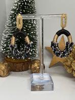 Gouden oorbellen met zirkonia en glassberry, Met kristal, Hangers, Verzenden, Nieuw
