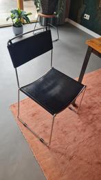 Vintage stoel Italiaans design, Huis en Inrichting, Stoelen, Ophalen, Gebruikt, Leer, Eén