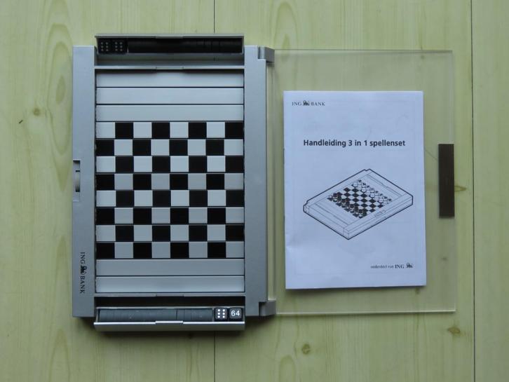3-in-1 reisspellenset (schaken, backgammon, solitair), Hobby en Vrije tijd, Gezelschapsspellen | Bordspellen, Nieuw, Een of twee spelers