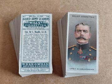 Allied Army Leaders complete set 50 cigarette cards 1917  beschikbaar voor biedingen