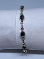 Prachtige zilveren armband met labrador, Overige materialen, Blauw, Nieuw, 5646JA